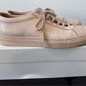 Common Projects Light Beige Lace-Up Sneakers